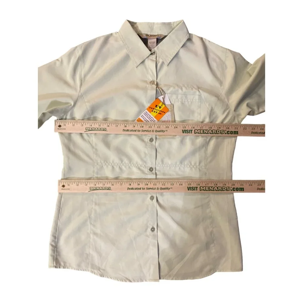 10,000 ft Above Sea Level Blouse Womens XL NEW Light Lime Green Outdoor Hiking - Picture 12 of 16